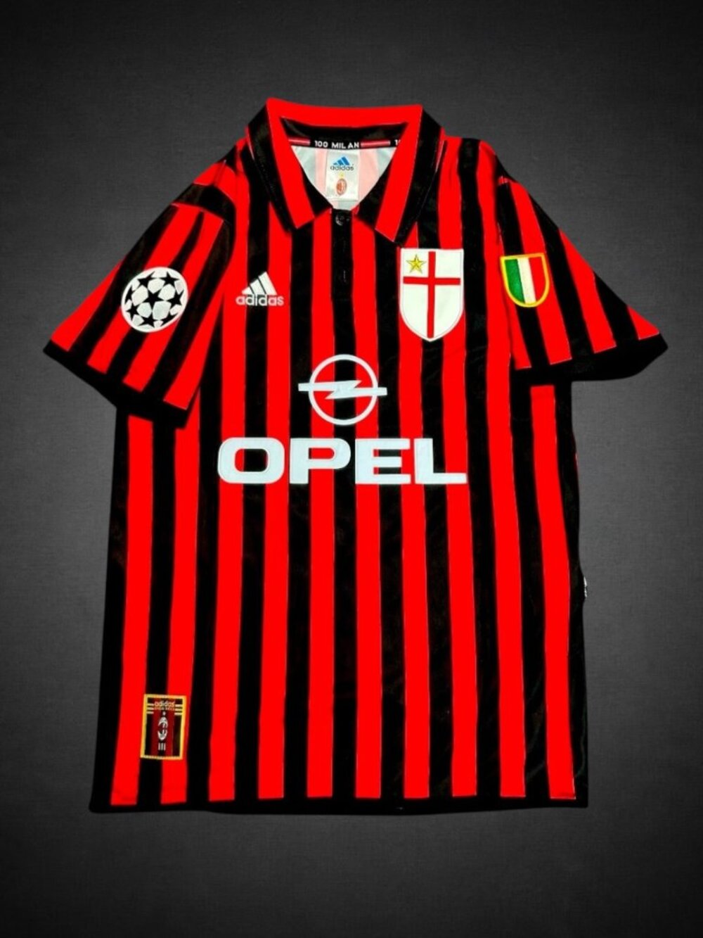 1999/00 AC Milan retro centenary kit. Paolo Maldini soccer football jersey. NWT